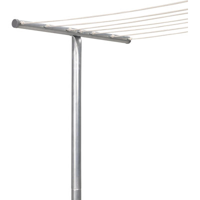 Poteau en T robuste pour l'extérieur en acier galvanisé avec vis à oeillets pour un séchage durable du linge
