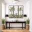 «Soft Neutral Tropical Palms and Botanical Greenery», reproduction d'art sur toile encadrée 3 pièces.-603496775-603496773