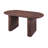 63" Fluted Oval Dining Table Double Pedestal Kitchen Table For 4-6 -1807461440