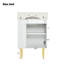 Meuble-lavabo 21,6 po, armoire combinée, meuble de rangement pour salle de bain, lavabo simple en céramique, rangement à droite-1479636420