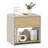 Modern Style Nightstand 2-Tier Sofa Side Bedside Table w/ Drawer & Open Shelf-1865170023