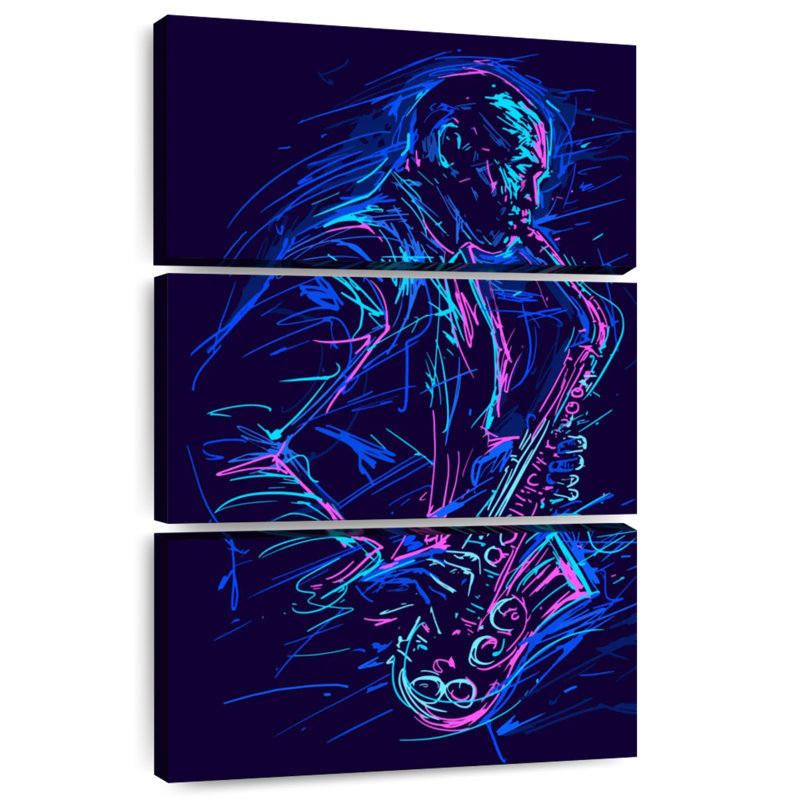 Abarca abstrait jazz, H 65 po x l 42 po