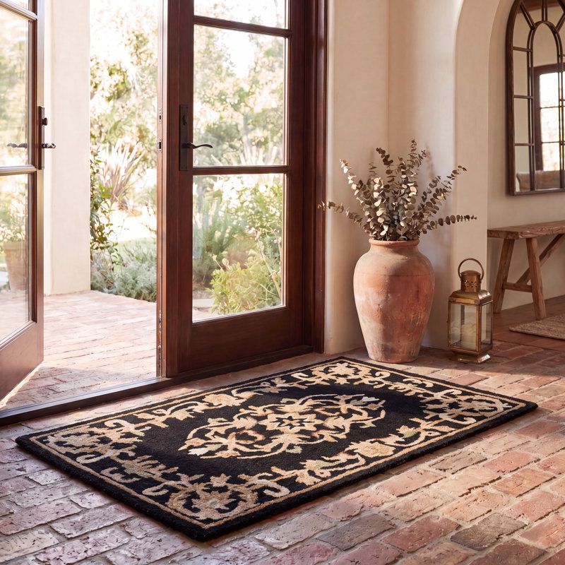 Balthrop Hand Tufted Wool Oriental Rug, Rectangle 2' x 3'