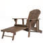 Rustic Acacia Wood Folding Adirondack Chair with Traditional Slats