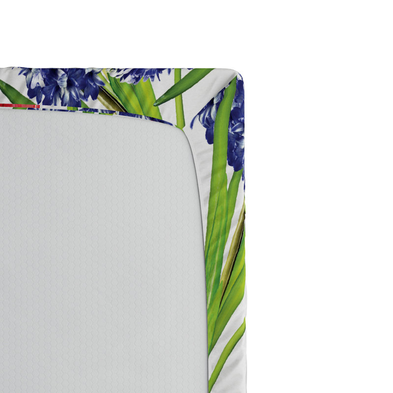 Microfiber Floral Fitted Sheet, Full Fitted Sheet