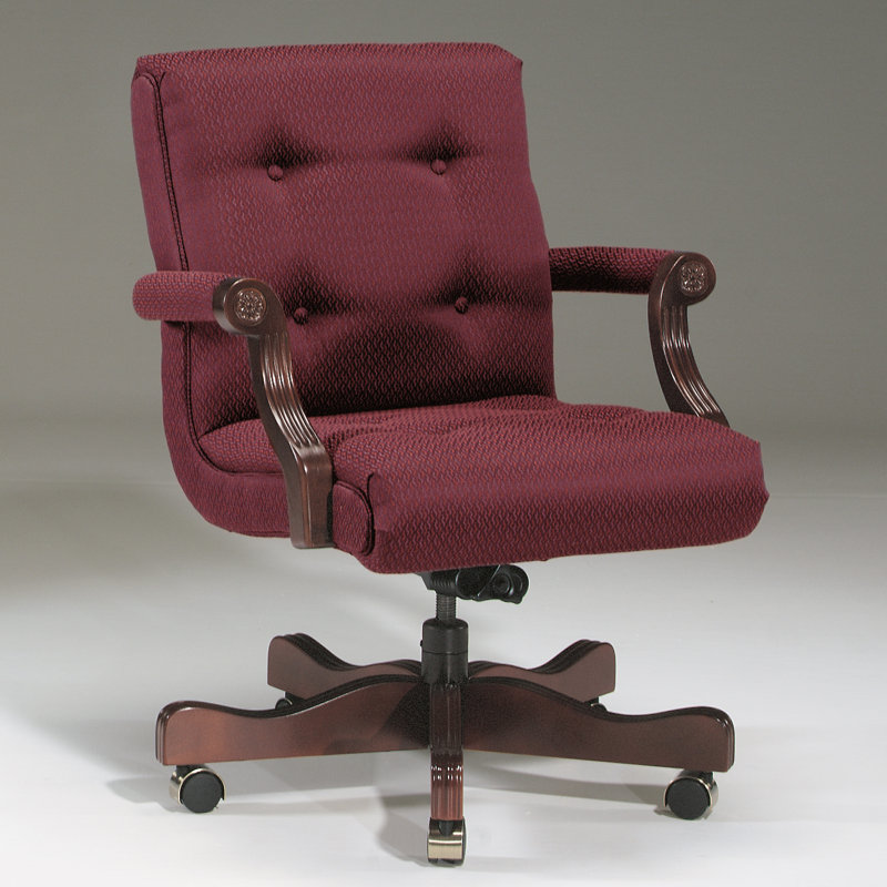 Fauteuil de direction, Groseille, Noyer, Non inclus
