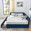 Structure de lit de jour en velours grand avec tiroirs de rangement et support de dossier-999509624