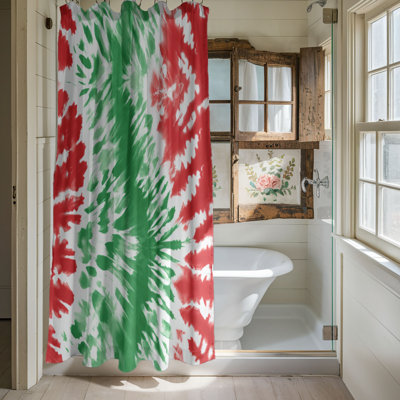Holiday Swirls - 1 Piece Standard Shower Curtain