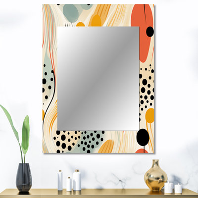 Motif à pois Alyisa Tribal Essence - Miroir décoratif à pois, miroir mural moderne