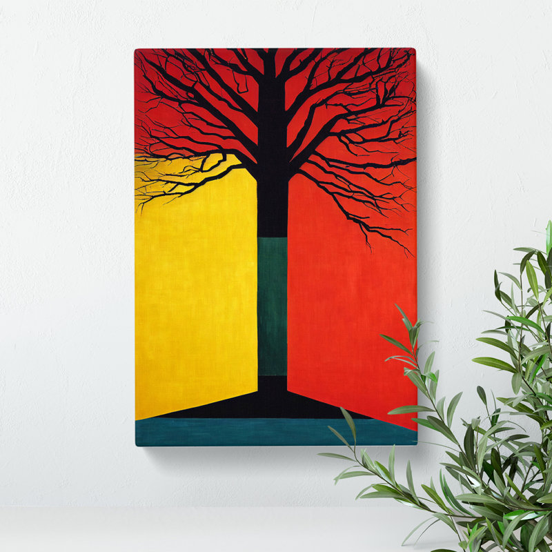 Abstract Tree Painting No.1 - Wrapped Canvas Print, 76cm H x 50cm W x 3cm D