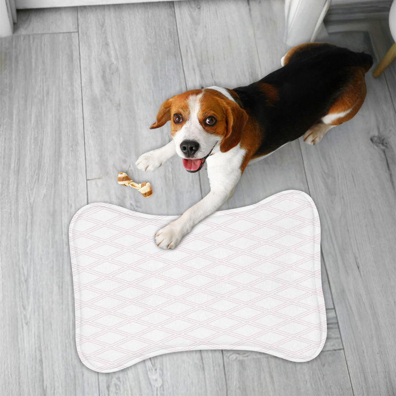 Mauve Shape - 1 Piece Bone Shape Feeding Mat