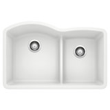 Diamond SILGRANIT 32" L x 20.88" W Double Bowl Undermount Kitchen Sink with Low Divide