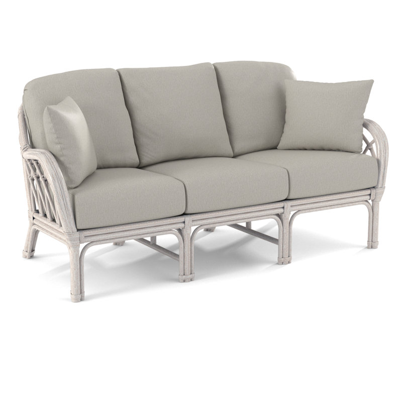 Edgewater Sofa, White Performance Fabric; 0851-94, Antique Frost White