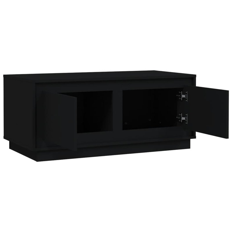 Edmore Block Coffee Table with Storage, Black