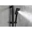 Douche à main réglable en hauteur en acier inoxydable noir mat, barre coulissante de 28 pouces, boyau de 59 pouces, modes de pulvérisation multiples pour tous, lavage idéal pour les animaux de compagnie réglable, bain relaxant varié