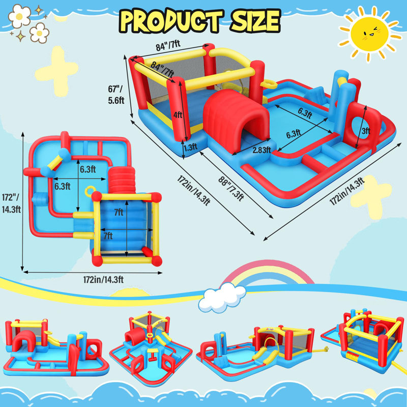 Inflatable Bounce House Water Slide