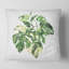 Carré, feuilles vertes tropicales en été I - Coussin décoratif imprimé tropical-60157944