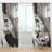 Glam Painted Arcs II - Modern Velvet Curtain - Room darkening - 1 panel-473096992