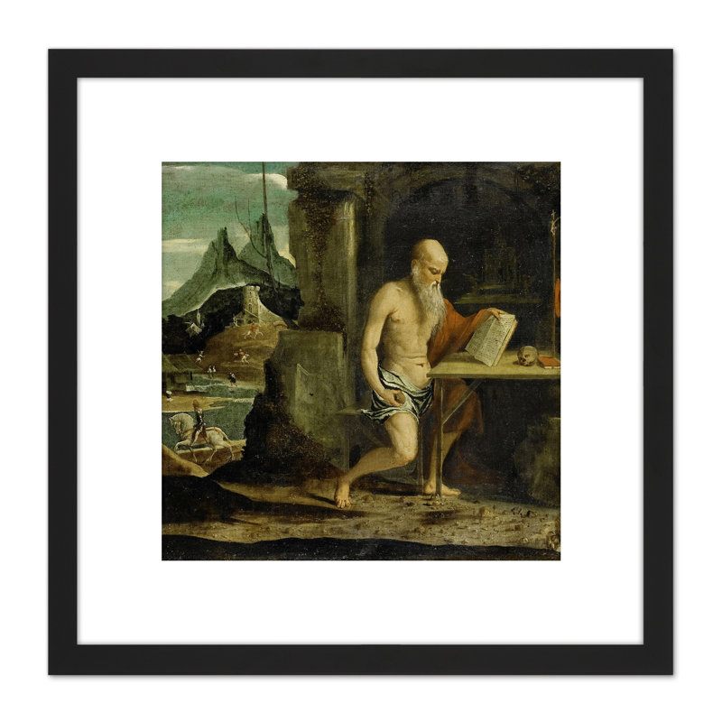Saint Jerome Landscape 1 Piece Single Picture Frame Painting
