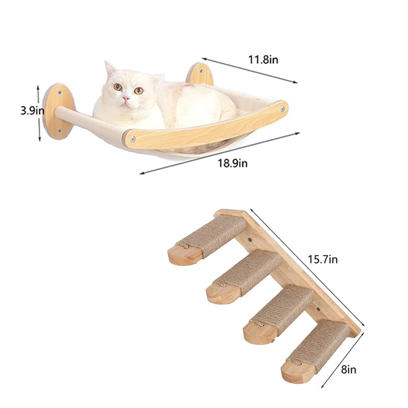 Cat Bed with Stairway on Wall