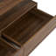 Table rectangulaire moderne en noyer avec lumières à DEL à intensité variable et 2 tiroirs de rangement spacieux 47,2 po café multicolore-1482436678