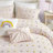5pcs Full/queen Cotton Comforter With Filling, - , Machine Washable, Includes Comforter, Matching Shams And Two Different Decor Pillows , Design, Cloud Embroidered