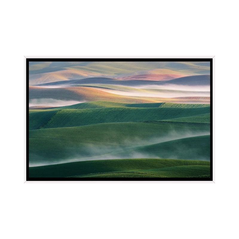Foggy Morning 1 Piece Floater Frame Wall Art on Canvas