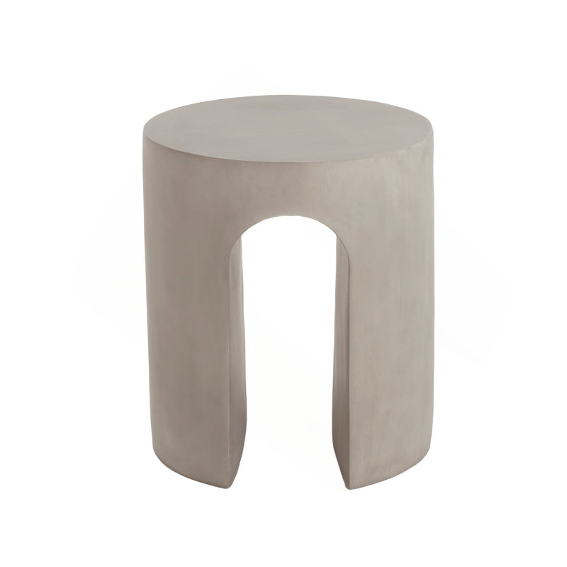 Outdoor MGO Round With U-Shape Side Table