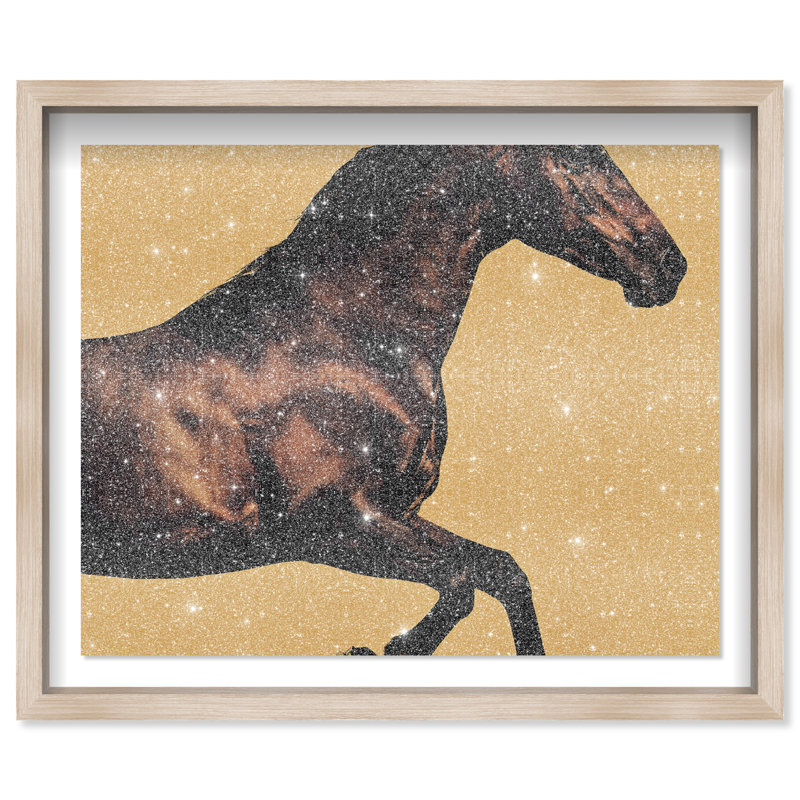 Hue Equine II Framed Graphic Art, 21.5"H x 25.5"W, Natural Oak Shadowbox