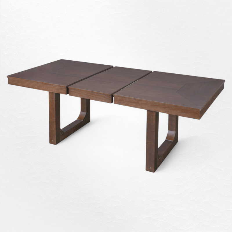 Table de salle à manger extensible, Brun