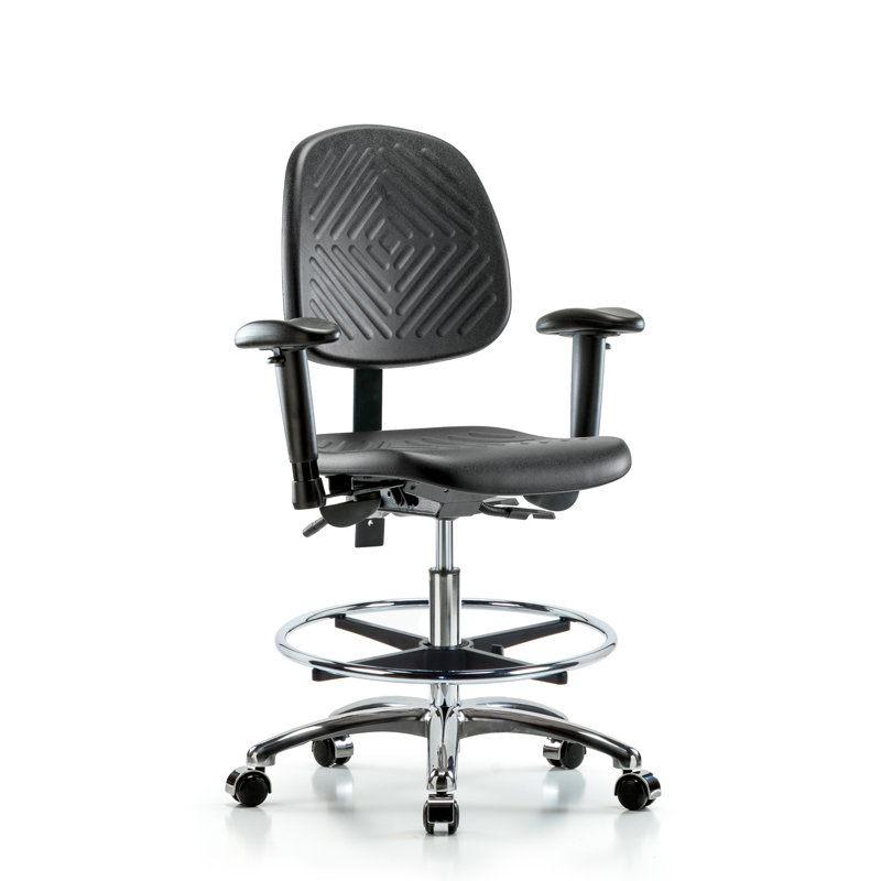 Kari Drafting Chair, Casters, Not Included, Adjustable