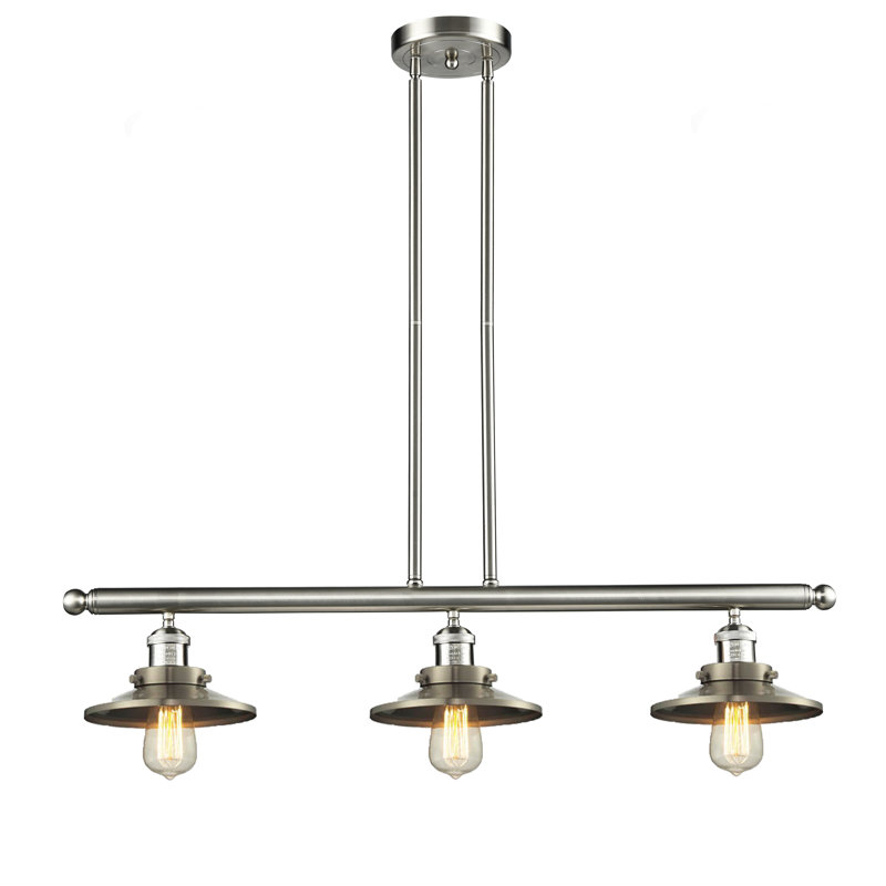 Clintonpark 3 - Light Kitchen Island Pendant, LED, Brushed Satin Nickel, Brushed Satin Nickel