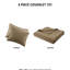 Courtepointe luxueuse 3 pièces de luxe en taupe - matelassage à chevrons pour une bonne nuit de sommeil