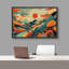 "Colorful Abstract Landscape Illustration" - très grande impression sur toile encadrée-619974533-619974557