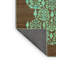 Tapis oriental en laine / polyester tissé à la machine en bleu-1206904567