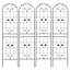 Treillis métallique 86,7 po x 19,7 po, support pour plantes d'extérieur antirouille, noir, montage et installation faciles et rapides.