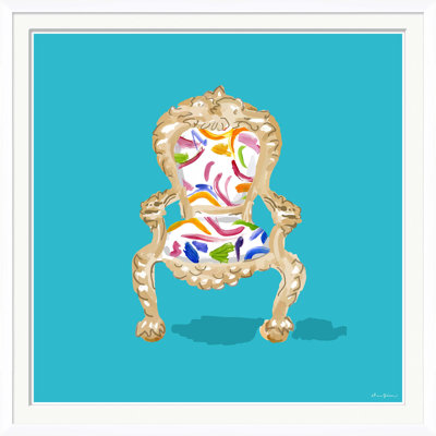 Palace Chair Turquoise Giclee Print by Dana Gibson