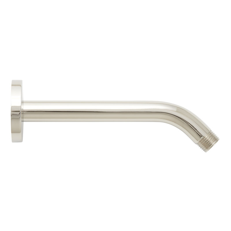 Signature Hardware 449717 8" Contemporary Shower Arm And Flange - Brushed Nickel, Polished Nickel