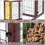 Retractable Dog Gate, 38-60'' Adjustable Baby Gate with Wood and Wire for Doorways & Stairs, Brown-1520648768
