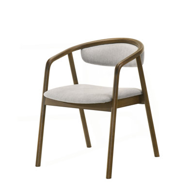Chaise d'appoint en chenille et noyer Delina