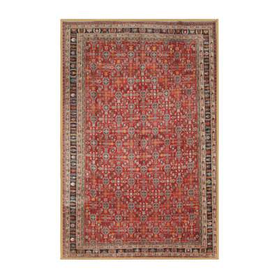 Tapis traditionnel rouge / beige / brun