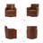 Sandra 29'' Wide Genuine Leather Swivel Chair (Set Of 2)-1914521487