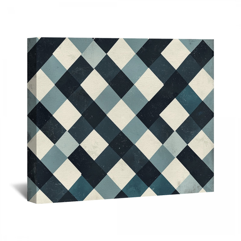 Diamond Canvas Wrap - Geometric Wall Decor, 16" H x 20" W