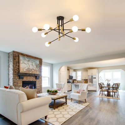 8-Light Sputnik Sphere Semi Flush Mount