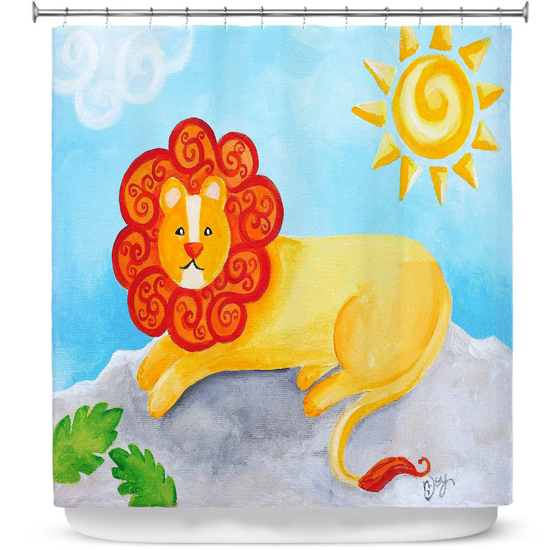 Rideau de douche simple lion