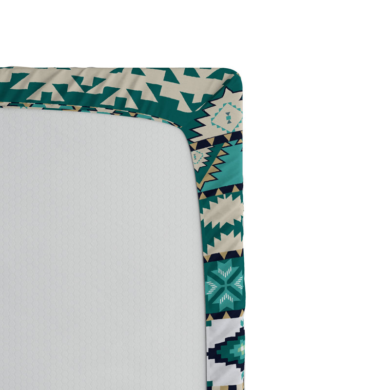 Microfiber Geometric Fitted Sheet, Full Fitted Sheet