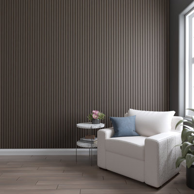 AcoustixPro Noise Cancelling Traditional Small Slat Wall Panel 11 3/4"W x 94 1/2"H (2 Pack)