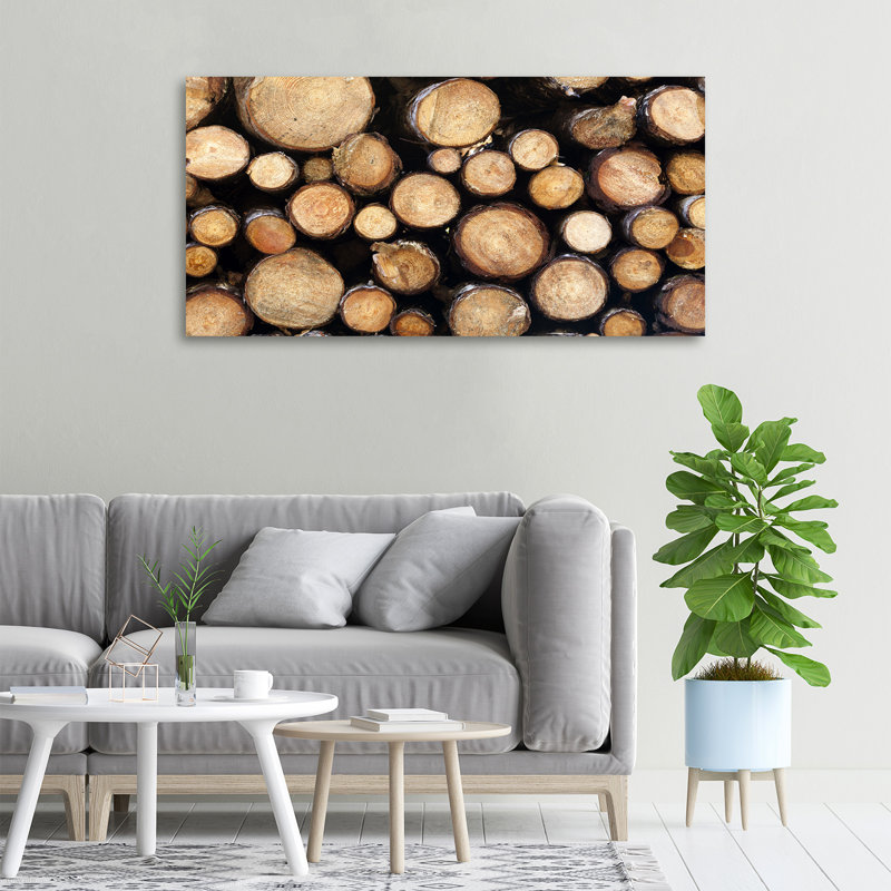 Logs Of Wood - Wrapped Canvas Print