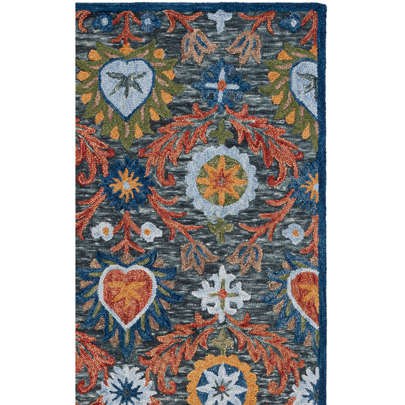 Tapis floral en laine Shanise, Rectangle 5 pi x 8 pi
