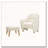 Upholstered Leisure Chair with Footrest Ottoman-1145223839